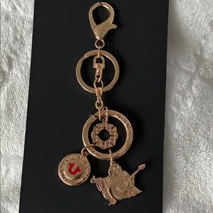 True Religion Gold Key & Card Holder